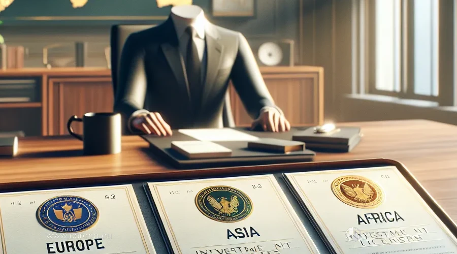 Illustration for the section “Licenses for Investments: EU, Asia, Africa” in the article “Investment License – Main Types and Their Differences”