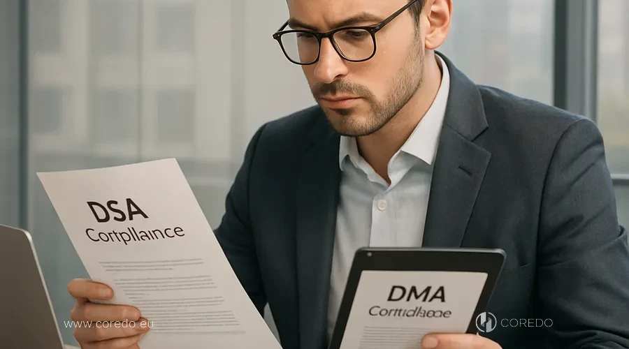 Иллюстрация к разделу «DSA и DMA: подпадает ли ваша компания?» у статті «Требования DSA и DMA что нужно знать для соблюдения регламентов»