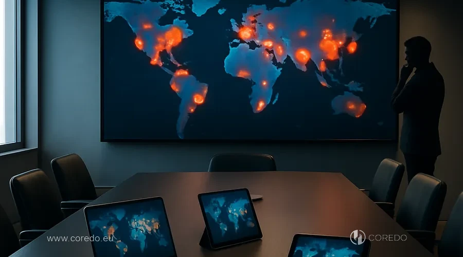 Illustration for the section «Cyber threats to businesses in 2025» in the article «Protecting the organization from cyber threats: strategies for a digital future»