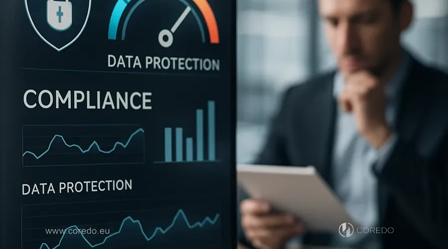 Illustration for the section «Compliance and data protection with EOR and LLC» in the article «Employer of record or legal entity — how to choose the right moment to transition»