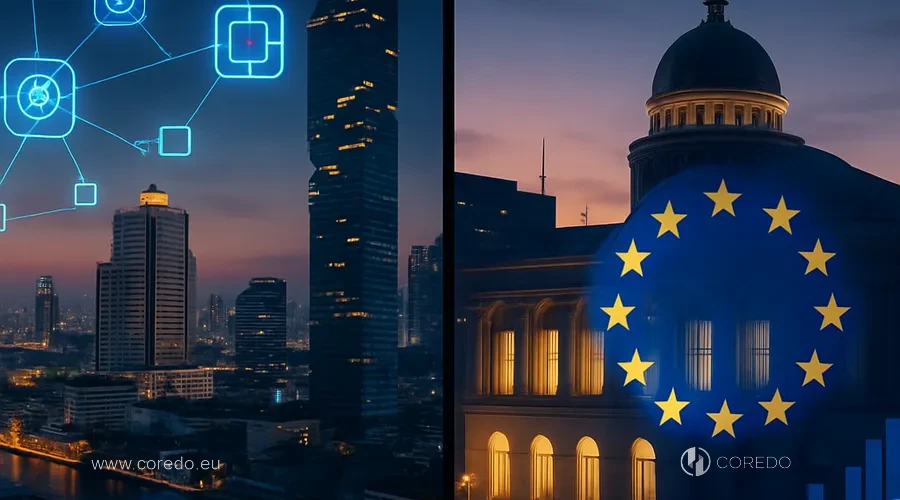 Illustration for the section «Regulation of cryptocurrency in Thailand and the EU» in the article «Crypto in Thailand 2025 new rules and market regulation»