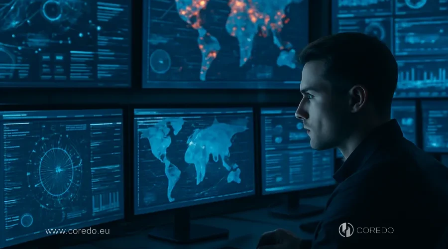 Illustration for the section “Cybersecurity strategies for business” in the article “Protecting an organization from cyber threats: strategies for a digital future”