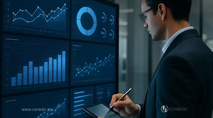 Illustration for the section ‘Digital reporting and data management in the corporation’ in the article ‘Digital corporate governance: what it is and why organizations need it’