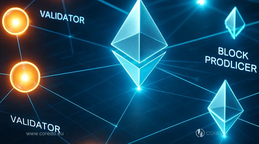 Иллюстрация к разделу «Валидаторы, блок-продюсеры и релейеры в Ethereum» у статті «Биткоин и Эфириум сравнение уровней децентрализации»