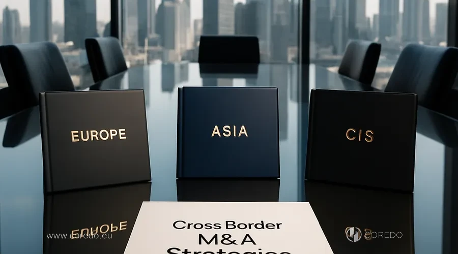 Illustration for the section «Cross-border M&amp;A in private equity for Europe, Asia and the CIS» in the article «How private equity funds use M A to increase returns»
