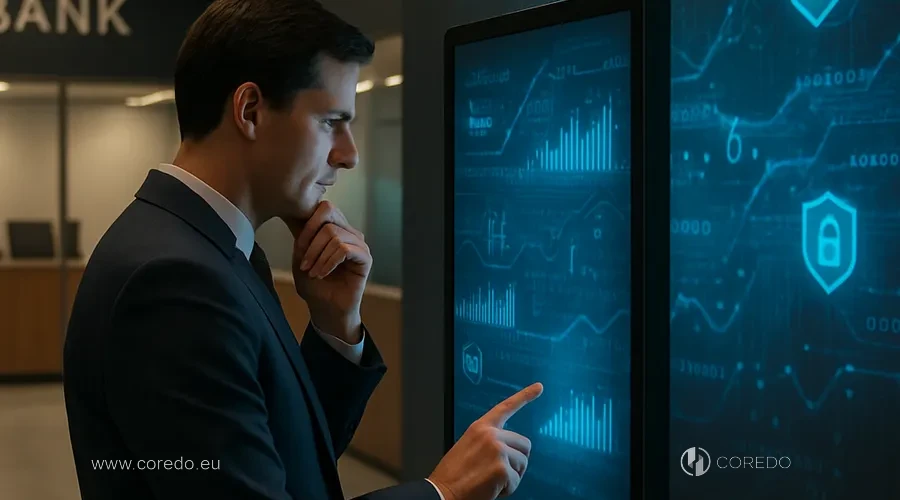 Ilustrace k sekci «Digitální transformace a rizika v bankách» v článku «Zvyšování produktivity bank pomocí zjednodušení procesů»