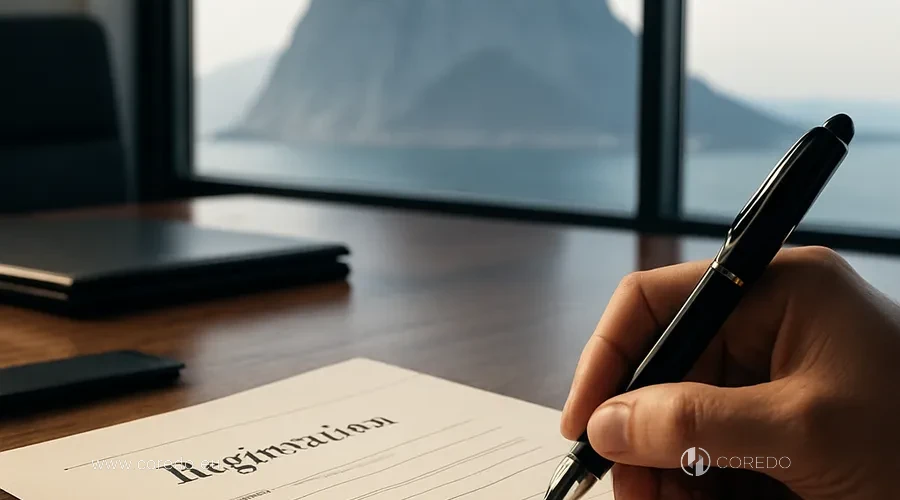 Illustration for the section «How to register a company in Gibraltar» in the article «Features of companies in Gibraltar for non‑residents»