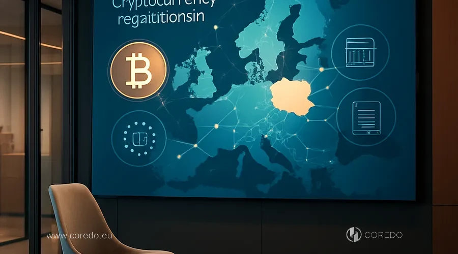 Illustration for the section «Crypto business in Lithuania and the EU: new rules» in the article «Crypto regulation in Lithuania - what changed in 2026»
