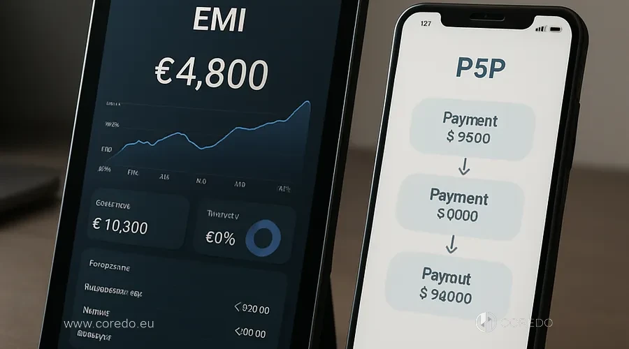 Иллюстрация к разделу «Основные различия между EMI и PSP» у статті «EMI vs PSP- какая лицензия подходит для финтеха»