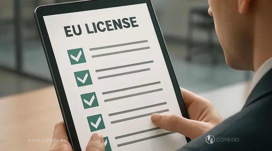 Illustration for the section 'Step-by-step procedure for obtaining an EU license' in the article 'How to obtain a financial license in the EU'