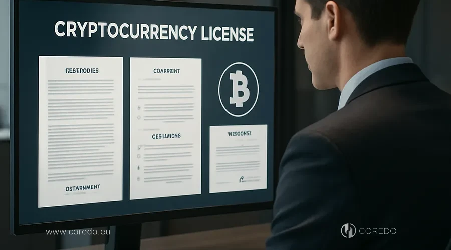 Illustration for the section «Crypto license in the Czech Republic in 2026: what is it and why is it needed?» in the article «Crypto license in the Czech Republic in 2026 — process and timelines»