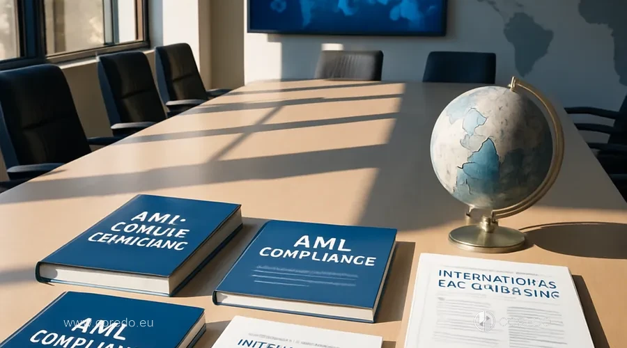 Illustration for the section “International AML Standards and Regulations 2025” in the article “AML services for financial institutions — international standards and practice”