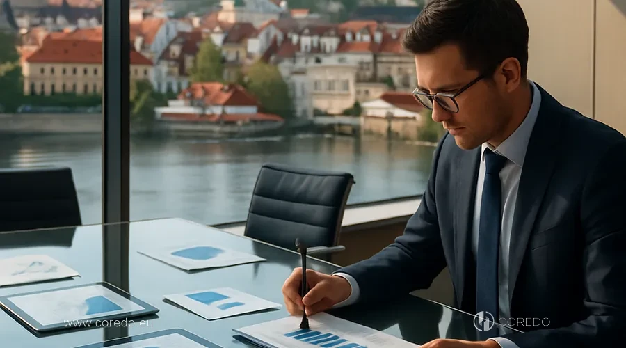 Иллюстрация к разделу «Налог и льготы для инвестиционных компаний в Чехии» у статті «Инвестиционная компания в Чехии - процедура регистрации в 2026»