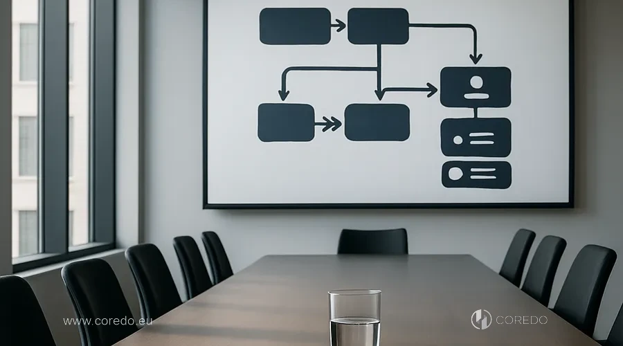 Иллюстрация к разделу «Оптимизация структуры бизнеса для онбординга» у статті «Как структура бизнеса влияет на онбординг в банке»