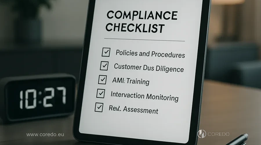 Иллюстрация к разделу «Практический чек-лист: готов ли ваш финтех к MAS AML scrutiny» у статті «AML compliance для финтех-компаний в Сингапуре- ключевые отличия»