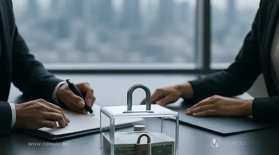 Иллюстрация к разделу «Преимущества и риски escrow в международном бизнесе» у статті «Как работает escrow в международных сделках»