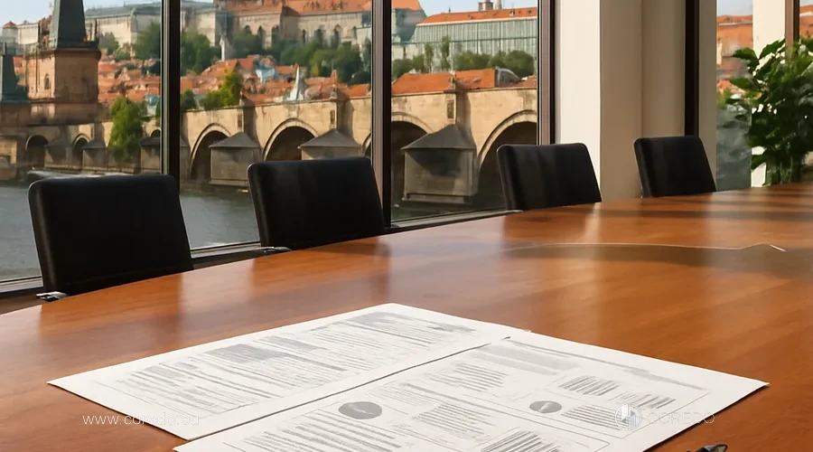 Иллюстрация к разделу «Регистрация компании в Чехии для инвестиций» у статті «Инвестиционная компания в Чехии - процедура регистрации в 2026»