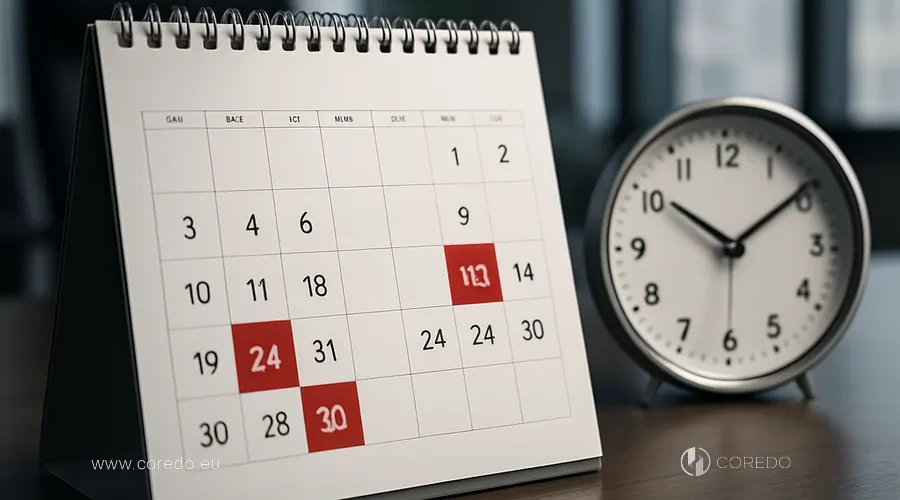 Illustration for the section «Timelines and stages for obtaining a crypto license in the Czech Republic» in the article «Crypto license in the Czech Republic in 2026 - process and timelines»