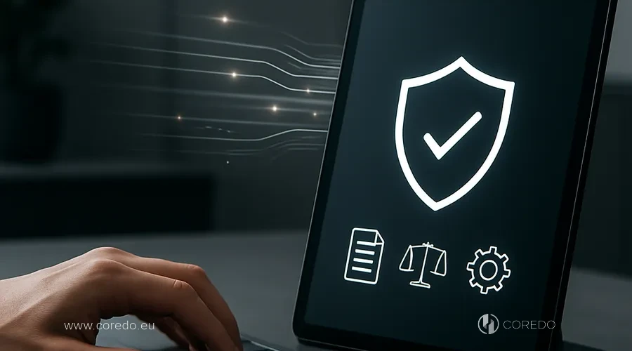 Ilustrace k oddílu „Požadavky na compliance a ochranu údajů“ v článku „Licence BaFin – jak ji získat v Německu“