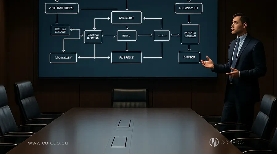 Illustration for the section 'AMLA Powers, Supervision and Fines' in the article 'Sanctions AML — what EU regulators are currently looking at'