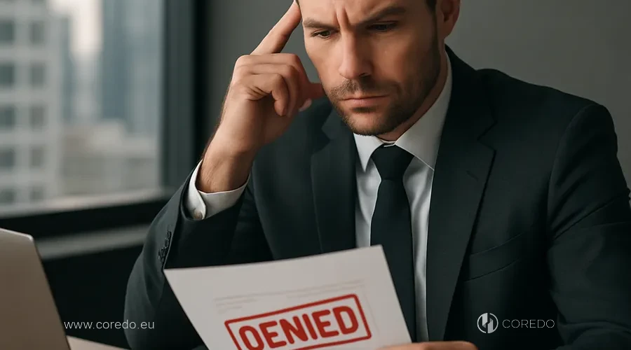 Illustration for the section 'What to do in case of a bank refusal?' in the article 'Bank refusal without explanation – how to build a repeat onboarding'