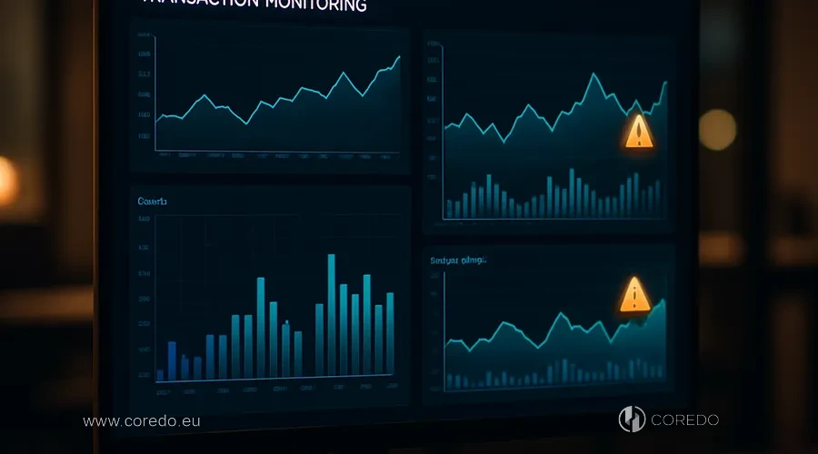 Illustration for the section «How the AML transaction monitoring system works» in the article «Transaction monitoring – common scenarios that trigger alerts»