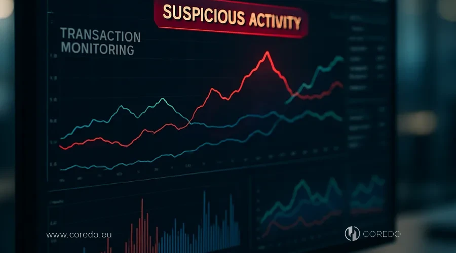 Иллюстрация к разделу «Мониторинг транзакций и антифрод» у статті «Платежные потоки и AML-риски в high-risk бизнесах»