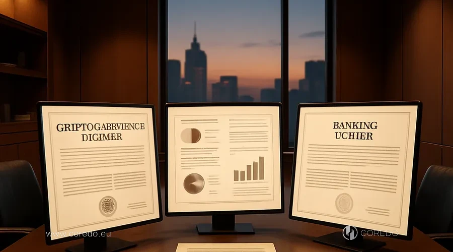 Ilustrace k oddílu «Získání finančních licencí: krypto a banky» v článku «AML v EU 2026 – regulační trendy»