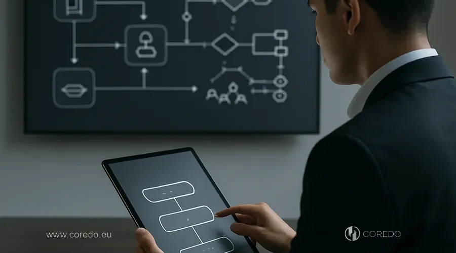 Иллюстрация к разделу «Шаги редомициляции: от подготовки до запуска» у статті «Переезд компании в другую юрисдикцию – когда это нужно»