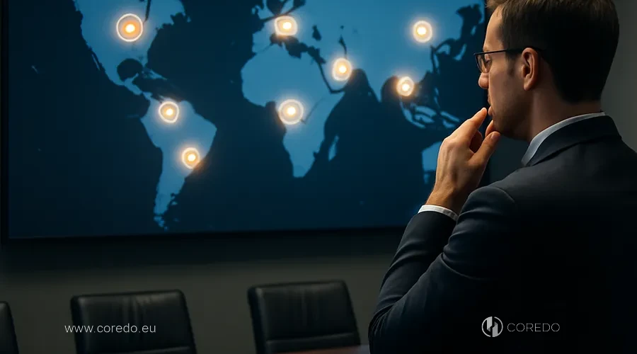 Illustration for the section “Choosing a country for an EMI license: a strategic crossroads” in the article “EMI license in the EU how to choose a country with the lowest regulatory risks”