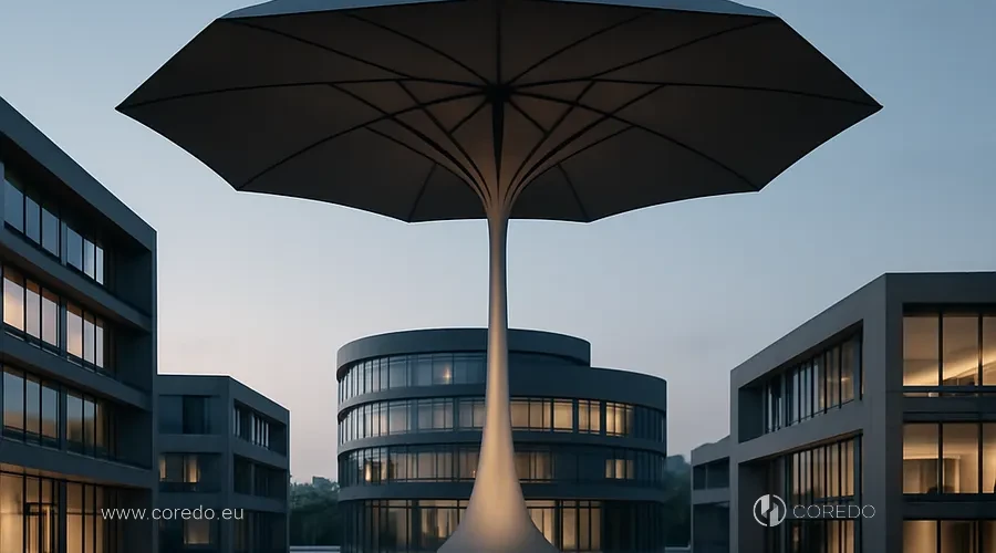 Ilustrace k oddílu «Architektura VCC: umbrella a sub‑fundy» v článku «Variable Capital Company v Singapuru – struktura pro hedge‑fondy 2026»