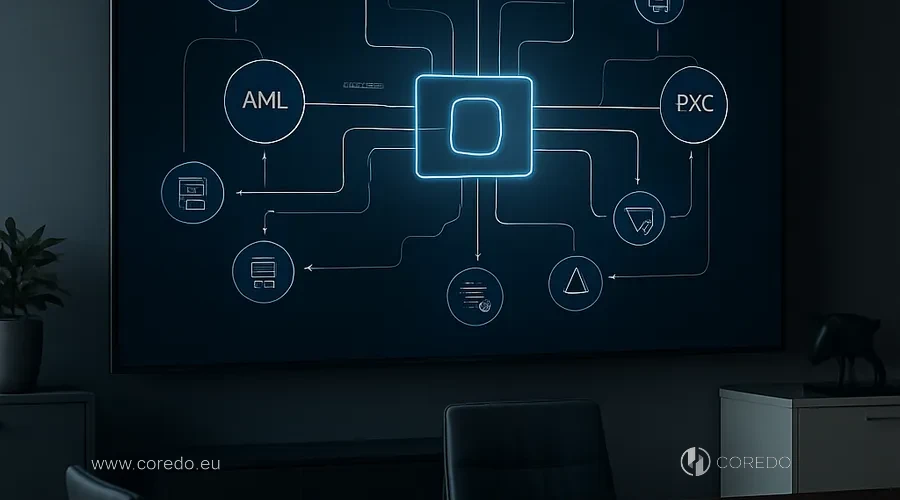 Ilustrace k oddílu „Kompliance-architektura AML/KYC“ v článku „Krypto-licence v Bulharsku pro malé VASP“