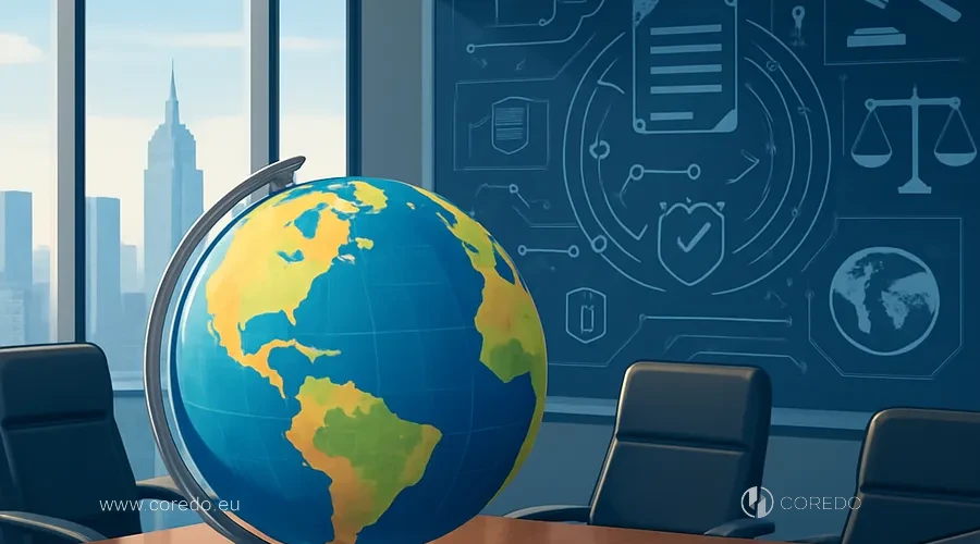 Иллюстрация к разделу «Комплаенс для международного бизнеса» у статті «Стратегия комплаенса как конкурентное преимущество бизнеса»