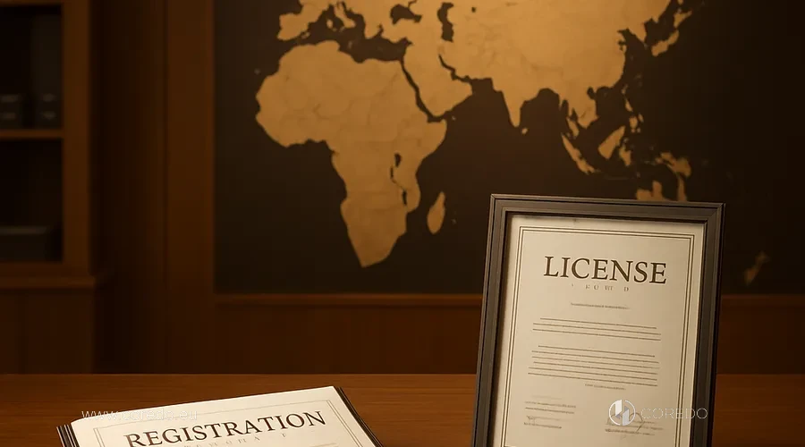 Иллюстрация к разделу «Регистрация и лицензии-Европа/Азия/СНГ» у статті «Стратегия комплаенса как конкурентное преимущество бизнеса»