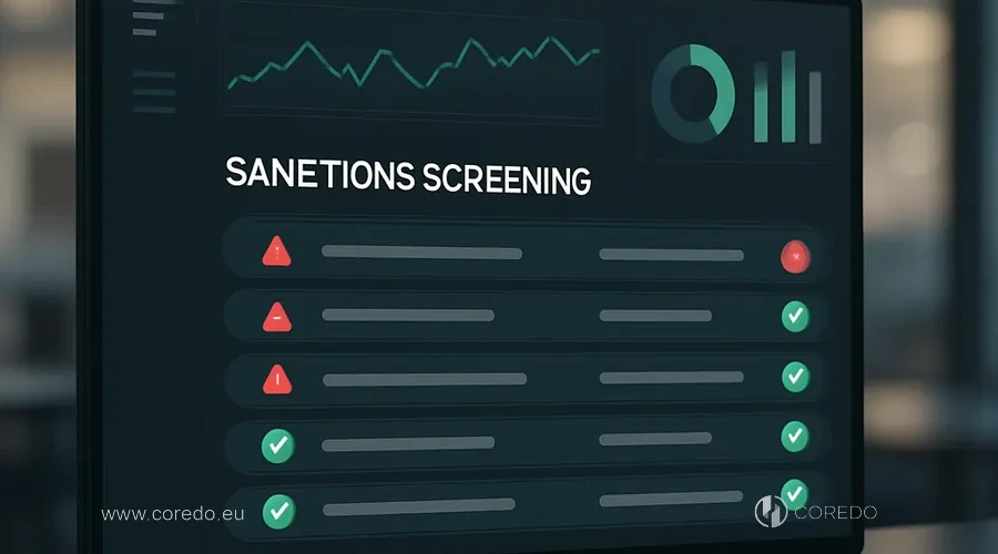 Иллюстрация к разделу «Автоматизированный санкционный скрининг» у статті «Политика по санкциям- минимальный набор процедур для международной группы»