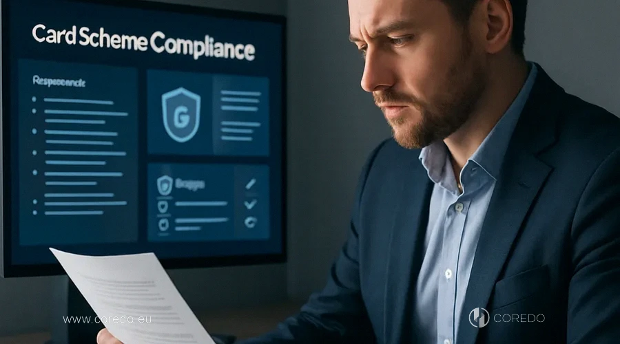 Иллюстрация к разделу «card scheme compliance для бизнеса» у статті «Card scheme compliance- что важно знать бизнесу до подключения»