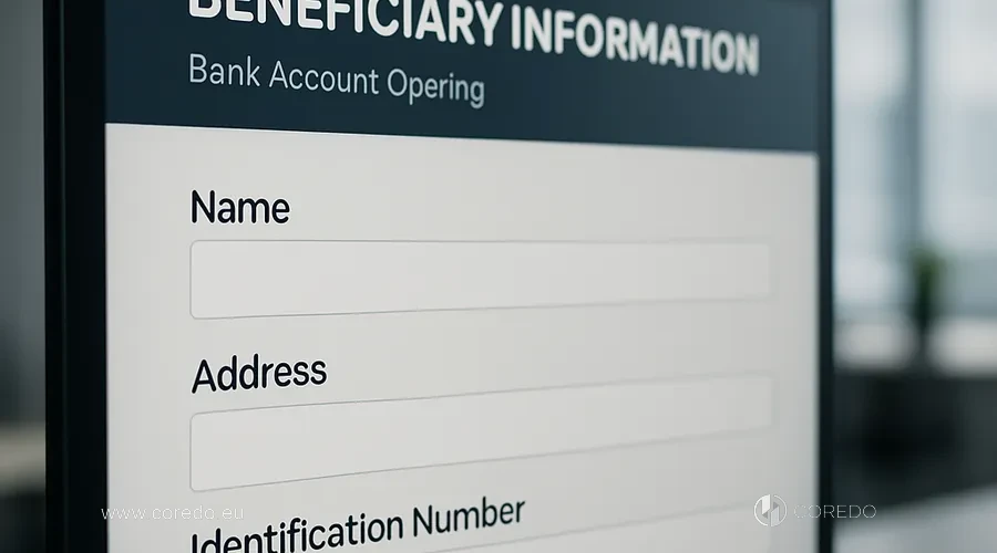 Иллюстрация к разделу «Данные бенефициара для открытия счета» у статті «Банковские вопросы про бенефициара - типовые формулировоки и как отвечать»