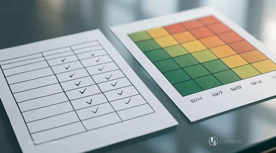 Иллюстрация к разделу «Комплаенс-матрица для двух моделей» у статті «Merchant of Record vs агентская модель- юридические последствия для налогов и AML»