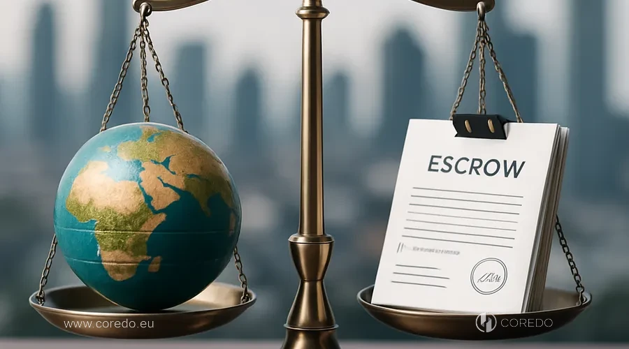 Иллюстрация к разделу «Междунар. переводы, третьи лица, escrow» у статті ««Purpose of account»- как объяснять назначение счёта без красных флагов»