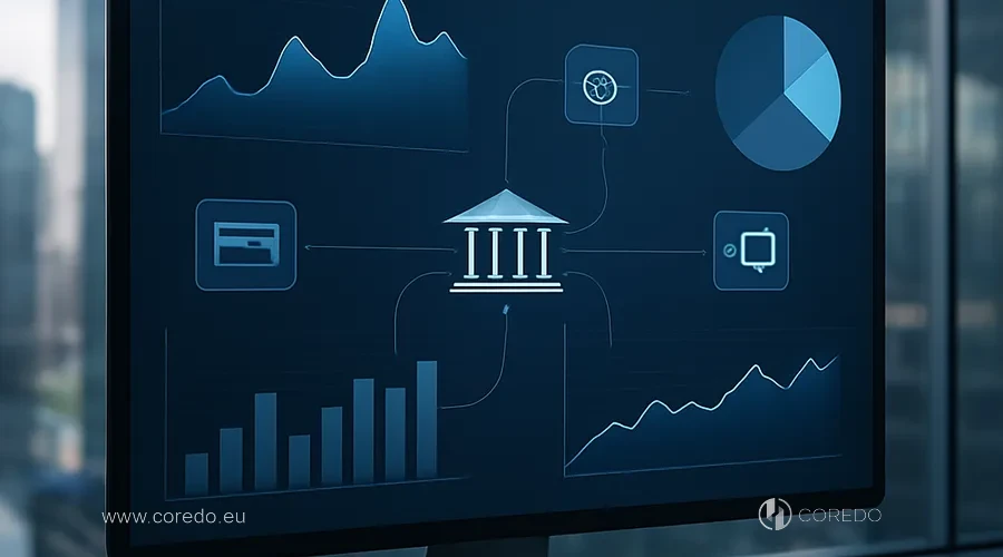 Illustration for the section “Operating model: core banking and API” in the article “Business plan for a bank – how to compose the ‘bank’ version”