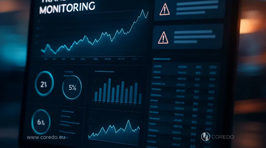 Illustration for the section «Real-time transaction monitoring» in the article «Typical suspicious transaction scenarios for fintech — no “fluff”»