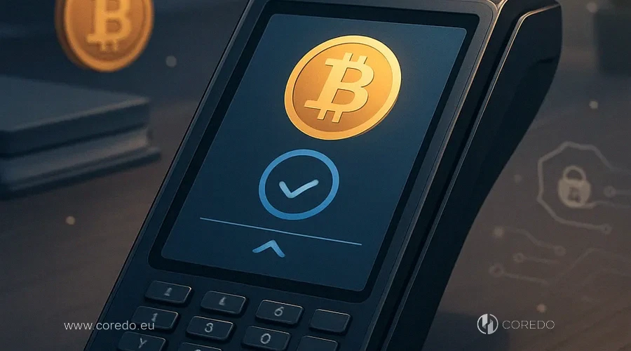 Ilustrace k oddílu «Proč firmy dnes potřebují krypto-platební akceptaci?» v článku «Krypto-platební akceptace — jak zajistit legal flow bez ‚schémat‘»